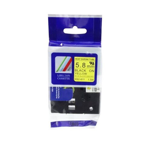 3x compatibel met broer tze 8,8 mm warmte krimpbuis label tape vervanging voor HSE-221 HSE221 zwart op wit voor p-touch PT-D600 PT-P700 PT-P750W PT-E550WVP PT-9700PC PT-E300VP PT-P900WP PT-P900WP